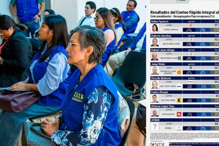 Observadores de Transparencia supervisan el escrutinio.