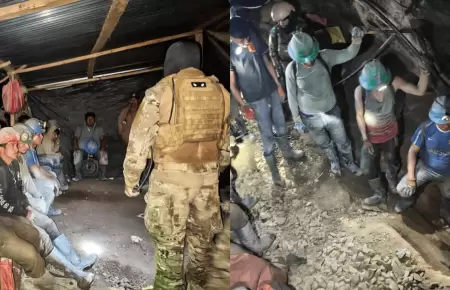Rescatan a 20 mineros secuestrados en la provincia de Pataz