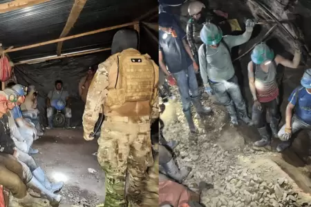 Rescatan a 20 mineros secuestrados en la provincia de Pataz