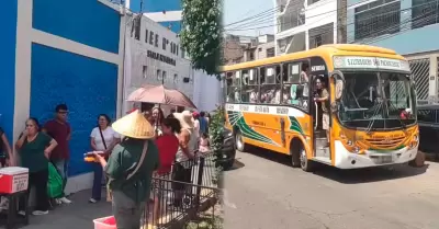 Chofer deja varado bus con pasajeros para ir a votar.