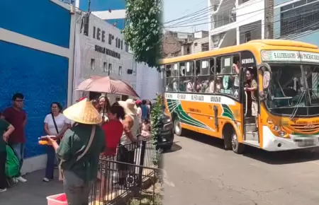 Chofer deja varado bus con pasajeros para ir a votar.