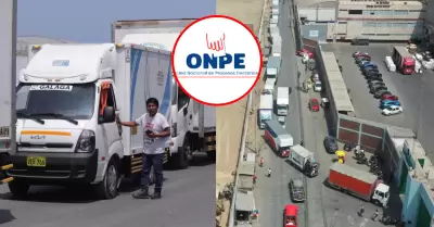 ONPE deja ingresar a camiones con material electoral varados fuera de su almac�n