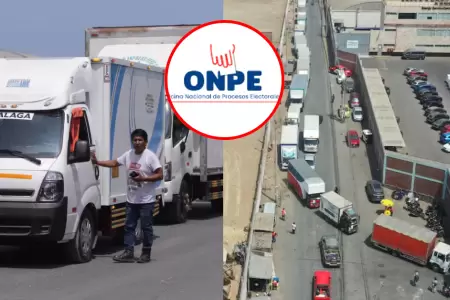 ONPE deja ingresar a camiones con material electoral varados fuera de su almac�n