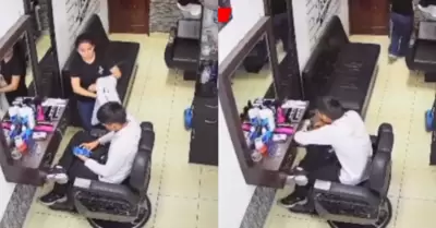 Delincuente roba celular en barber�a bajo la modalidad de falso cliente