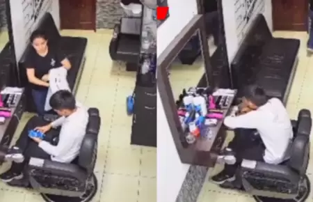 Delincuente roba celular en barber�a bajo la modalidad de falso cliente
