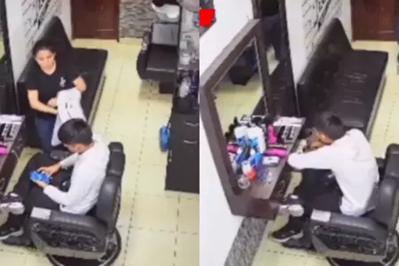 Delincuente roba celular en barber�a bajo la modalidad de falso cliente