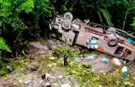 Autob�s cay� a un barranco: Reportan al menos seis fallecidos y m�s de 13 heridos