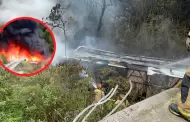 Autob�s cay� a un barranco y se incendi�: Reportan al menos 14 muertos y m�s de 20 heridos