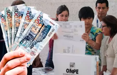 Miembros de mesa ya pueden cobrar compensaci�n de S/165.