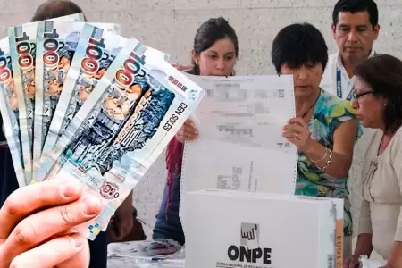 Miembros de mesa ya pueden cobrar compensaci�n de S/165.