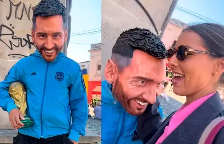 Mujer confundi� a hombre disfrazado con una estatua.