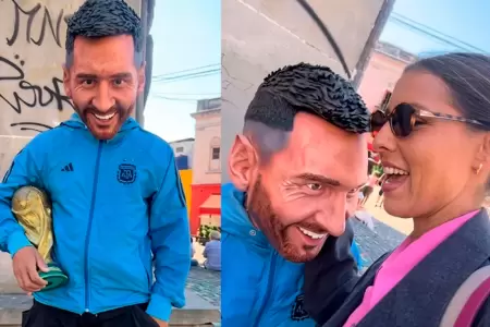 Mujer confundi� a hombre disfrazado con una estatua.