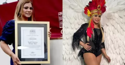 Ruth Karina recibe condecoraci�n en el congreso tras 28 a�os de trayectoria musi