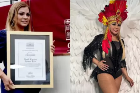 Ruth Karina recibe condecoraci�n en el congreso tras 28 a�os de trayectoria musi
