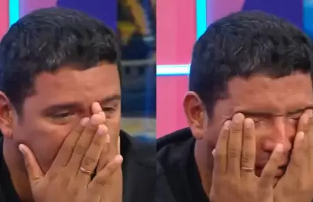 Reimond Manco llor� detr�s de c�mara tras pedirle perd�n a su esposa