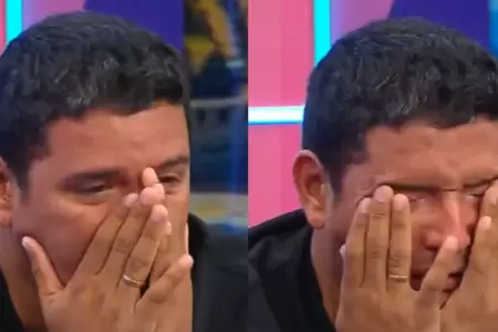 Reimond Manco llor� detr�s de c�mara tras pedirle perd�n a su esposa