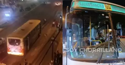 Balean bus de la empresa Etul4sa en Chorrillos