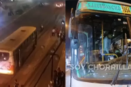 Balean bus de la empresa Etul4sa en Chorrillos