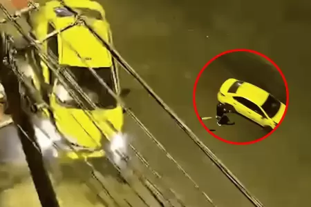 Taxista arrolla a hombre que esperaba bus en paradero y se da a la fuga