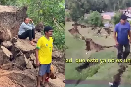 Falla geol�gica provoca evacuaci�n de familias en San Mart�n