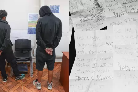 Los Olivos: Caen dos presuntos miembros de banda criminal que extorsionaba a mot