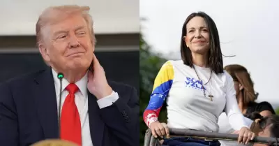 Donald Trump y Mar�a Corina Machado