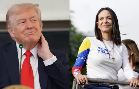 Donald Trump y Mar�a Corina Machado
