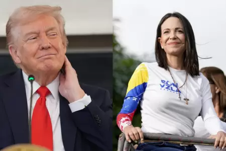 Donald Trump y Mar�a Corina Machado