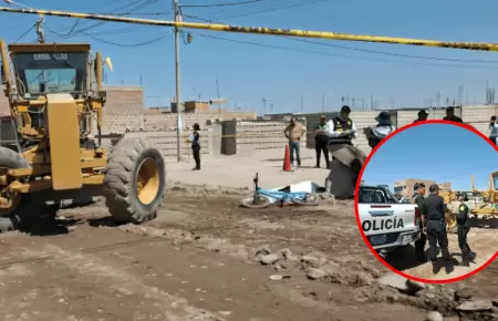 Ni�o 8 a�os muri� tras ser arrollado por motoniveladora en Tacna