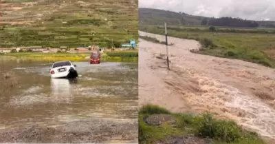 Jun�n: Distrito de Marco, en Jauja, queda incomunicado tras crecida de r�o Yanah