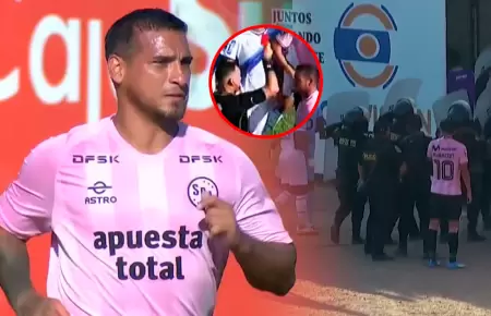 Tras expulsi�n de ambos jugadores, se presenci� una gresca f�sica etre ambos que