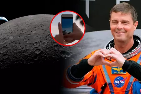 El astronauta confes� que quer�a captar el momento con un equipo m�s sencillo.