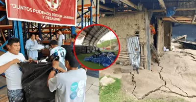 GORE San Mart�n entrega bienes a damnificados del caser�o Eladio Tapullima