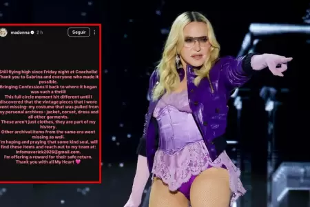 Madonna reporta p�rdida de vestuario tras su presentaci�n en Coachella