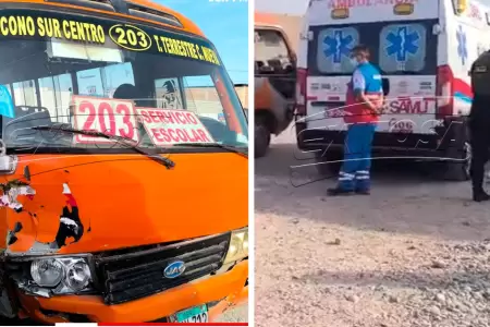 Escolares heridos tras m�ltiples choques en Tacna