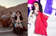 Laura Pausini visit� la Huaca Pucllana y expres� su admiraci�n por el legado hist�rico de los incas