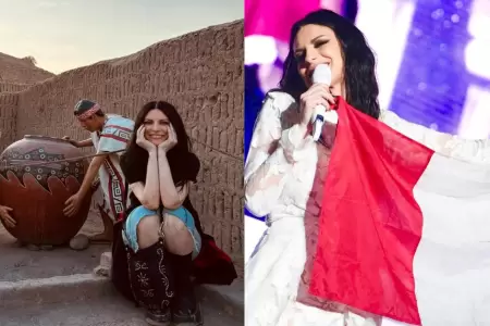 Laura Pausini visit� la Huaca Pucllana