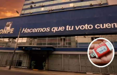 ONPE report� la p�rdida de datos digitales en USB.