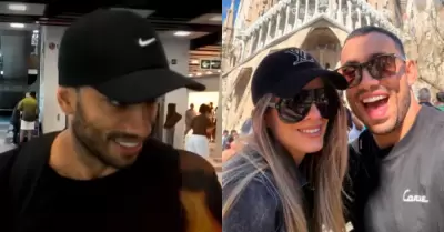 Said Palao regresa de Espa�a y llama "esposa" a Alejandra Baigorria