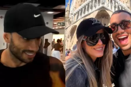 Said Palao regresa de Espa�a y llama "esposa" a Alejandra Baigorria