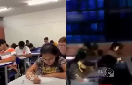 Profesor apaga la luz durante examen y descubre que sus alumnos est�n copiando
