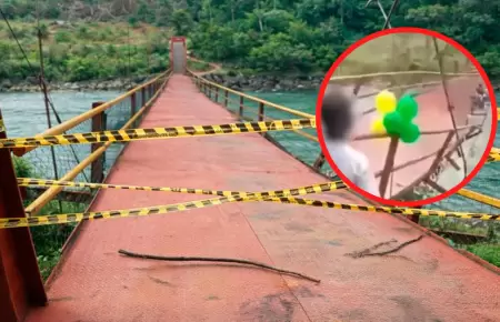 Puente colaps� minutos despu�s de su inauguraci�n.