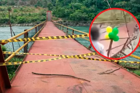 Puente colaps� minutos despu�s de su inauguraci�n.