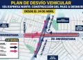 �Atenci�n conductores! DESV�OS en el cruce de Tom�s Valle y Universitaria desde el VIERNES 24 de abril