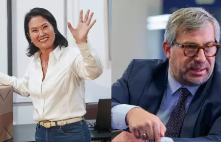 Keiko Fujimori saluda renuncia de Piero Corvetto a la jefatura de la ONPE.