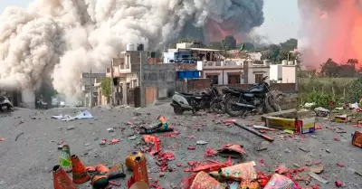 Explosi�n en f�brica de fuegos artificiales.