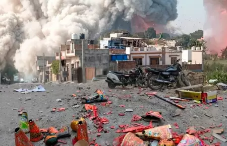 Explosi�n en f�brica de fuegos artificiales.