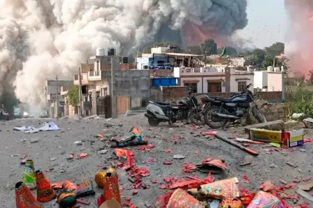 Explosi�n en f�brica de fuegos artificiales.