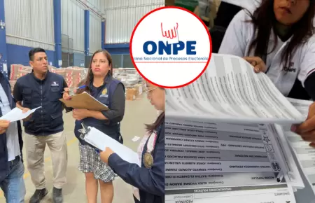 Fiscal�a verifica manejo de material electoral en almac�n de la ONPE en Lur�n.