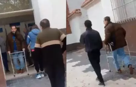 Hombre simulaba tener una discapacidad para ser atendido r�pido en el banco